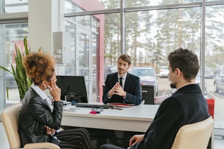 people sitting in office talking